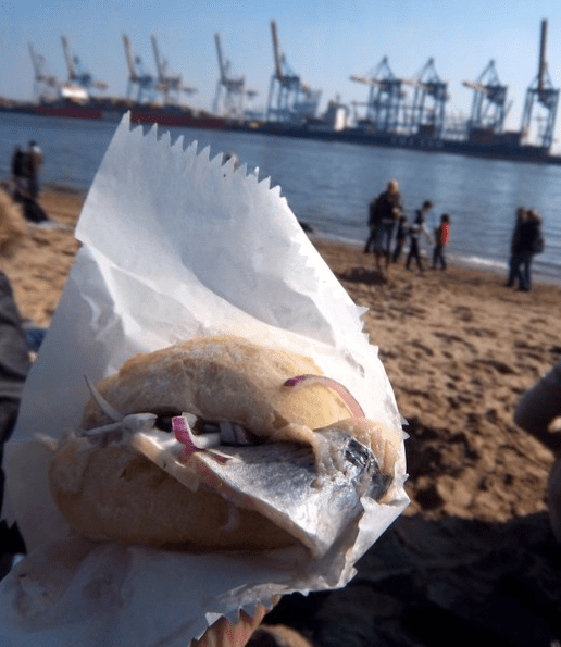 My favorite Fischbrötchen in Hamburg, Germany