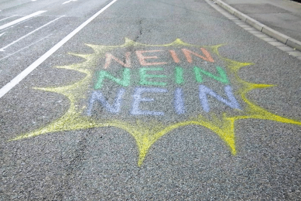 Protesting in Freiburg, Germany